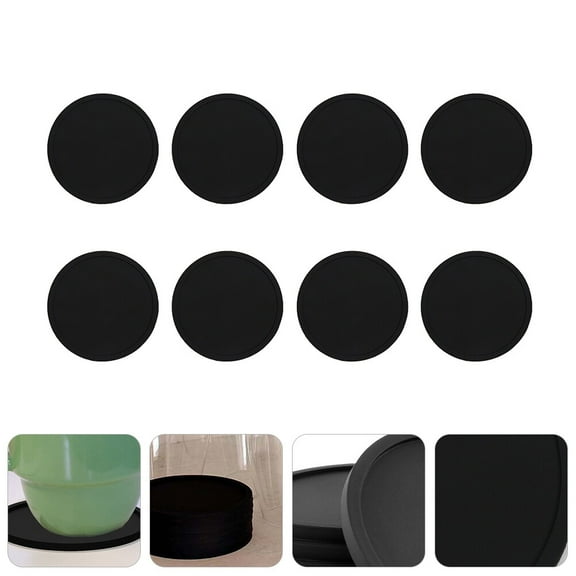 KHBUAB 8Pcs Silicone Coasters Non-Slip Round For Glass Cups In Home Cafe Use