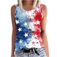 thumbnail image 1 of Virmaxy Débardeur Femme 2024 Drapeau Décontracté Jour de l'Indépendance Imprimé Sans Manches Col Rond Imprimé Floral Tunique Multicolore-23 TG, 1 of 5