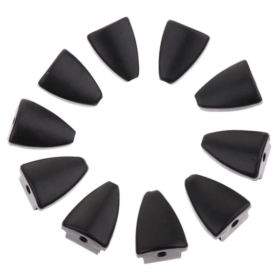 10pcs Iron Triangular Drum Claw Hook, 6.3mm Hole for Bass Drum Parts Black