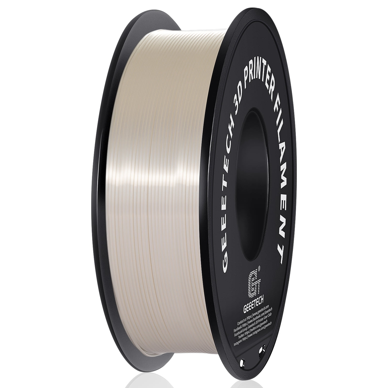 Geeetech 5pcs Silk wihte 3D Printer PLA Filament 5KG（11ibs） Toughness Enhanced Filament with 1.75mm Dimensional Accuracy +/-0.03mm, 1080 Feet per Roll, Vacuum Packaging