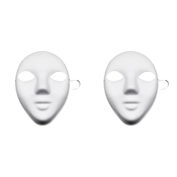 (2-Pack) Kcodviy Diy Painting Cosplay Mould Party Animal Birthday Decorations Diy Women Men White Birthday Party Decorations Face Paper Mouldto Blank Cupcake Toppers Cosplay Blank Festivals Party Mo