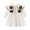 White, variant on Elegant Girls Fashion Dress with Floral and Pearl Pleated Design for Stylish Occasions