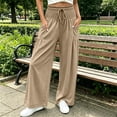 thumbnail image 5 of RongHuan Womens Baggy Wide Leg Palazzo Pants Casual Boho High Waist Trousers Trendy Soft Pleated Pants with Pockets, 5 of 8