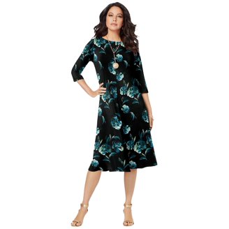 VONDA Women's Plus Size Long Sleeve, Summer Casual Loose Dress, Solid Color  with Buttons and Irregular Hem - Walmart.com