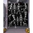 thumbnail image 3 of Halloween Skull Shower Curtain Set ，Waterproof Fabric Shower Curtains Sport Yoga Skeleton Shower Curtains for Bathroom,Bathroom Decor 60"x72", 3 of 6