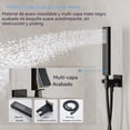 thumbnail image 4 of Regaderas para Baño Set - Dos funciones Duchas de Baño Modernas, Sistema de Ducha Inteligente Mezclador, Regadera Negro, Incluida Válvula Empotrada Kit, 4 of 7
