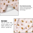 thumbnail image 4 of Gingerbread Man Christmas Decorative Blanket,Candy Snowflake Print Decoration,Flannel Winter Pink Blankets for Couch Sofa,Holiday Decor,Xmas Festival Gifts for Women Users 60x80 Inch, 4 of 6