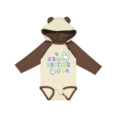 

Inktastic Big Brother with Bunny Face and Easter Eggs Gift Baby Boy Long Sleeve Bodysuit