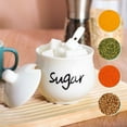 thumbnail image 6 of Quyimy Ceramic Sugar Bowl with Lid and Spoon 7 Ounces (White), 6 of 8