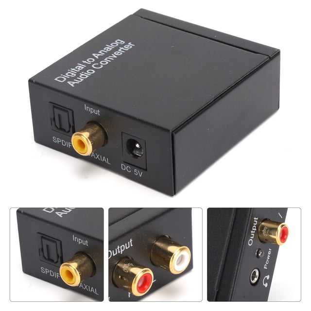 Audio Converter 3.5mm Audio Adapter Digital Optical Coaxial To Analog L R Converter For Home Professional Audio SwitchingHost USB Cable Optical Cable Audio Cable