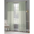 thumbnail image 4 of Sage Green Botanical Sheer Curtains 84 Inch Length 2 Panels Set, Spring Floral Leaf Voile Window Treatment Rod Pocket Curtains Sheers Drapes for Bedroom/Living Room/Kitchen 52"x84"x2, 4 of 7