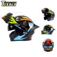 thumbnail image 2 of Casco de motocicleta abatible hacia arriba, aprobado por DOT, para motocross, casco de moto con doble lente, abierto, de cara completa, transpirable, para las cuatro estaciones, para hombres y mujeres, 2 of 5