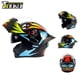 thumbnail image 2 of Casco de motocicleta abatible hacia arriba, aprobado por DOT, para motocross, casco de moto con doble lente, abierto, de cara completa, transpirable, para las cuatro estaciones, para hombres y mujeres, 2 of 5