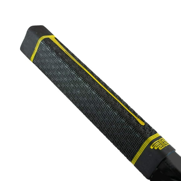 Buttendz Poignée de Hockey Extensible - Poignée de Remplacement en Caoutchouc pour Hockey sur Glace, Poignée de Joueur Style Manche Sans Bouton, Poignée de Hockey Réutilisable et Durable (Noir, Jaune Goutte)