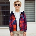 thumbnail image 5 of Chririnla Artwork Dinosaur Pattern Boys Kids Sporty Zip Up Jacket Hooded Long Sleeve with Pockets Athletic Top for Gym Size 8-10, 5 of 6