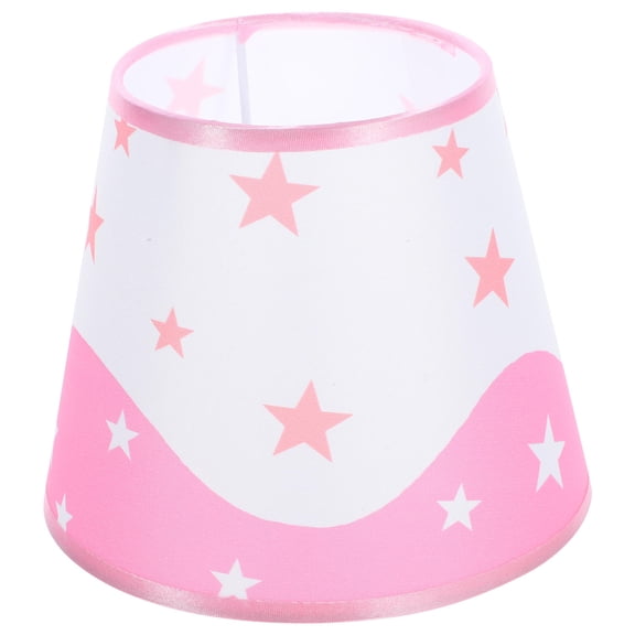 WHAMVOX 1Pcs Pink Round Cylindrical Fabric Lampshade for Living Room 6.68X5.50X4.32in