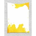 thumbnail image 1 of Vintage Yellow Tapestry, White Background with Grunge Looking Watercolor Stains Artistic Design, Wall Hanging for Bedroom Living Room Dorm Decor, 40W X 60L Inches, Yellow and White, by Ambesonne, 1 of 2