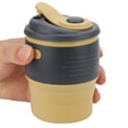 thumbnail image 4 of Taza plegable de silicona amarilla para aventuras al aire libre, taza de café compacta para viajes, 4 of 8