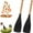 Black, variant on 2 Pieces Silicone Spatula,Happon Silicone Spatulas Kitchen Utensils,Heat Resistant Non Stick Baking Spatula for Cooking, Baking and Mixing (White&Black, 2Pcs)
