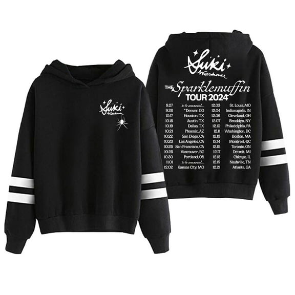 Suki Waterhouse The Sparklemuffin Tour Hoodie  Men Women Pocketless Parallel Bars Sleeve Sweatshirts