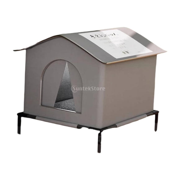 Casa para gatos para exteriores, refugio para gatos para exteriores, cómoda y acogedora cama para perros, impermeable, para , porche, versátil,