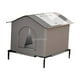 thumbnail image 1 of Casa para gatos de exterior, aislada, resistente a intemperie y al agua, para , cómoda, resistente al viento, cálida, con patas elevadas,, 1 of 8