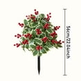 thumbnail image 3 of YANHAIGONG Christmas Holly Yard Stake,Artificial Christmas Red Berries Picks,Holly Berry Stems Natural Pine Cones for Christmas Home Kitchen Outdoor Garden Thanksgiving Party Holiday Decorations Red, 3 of 8