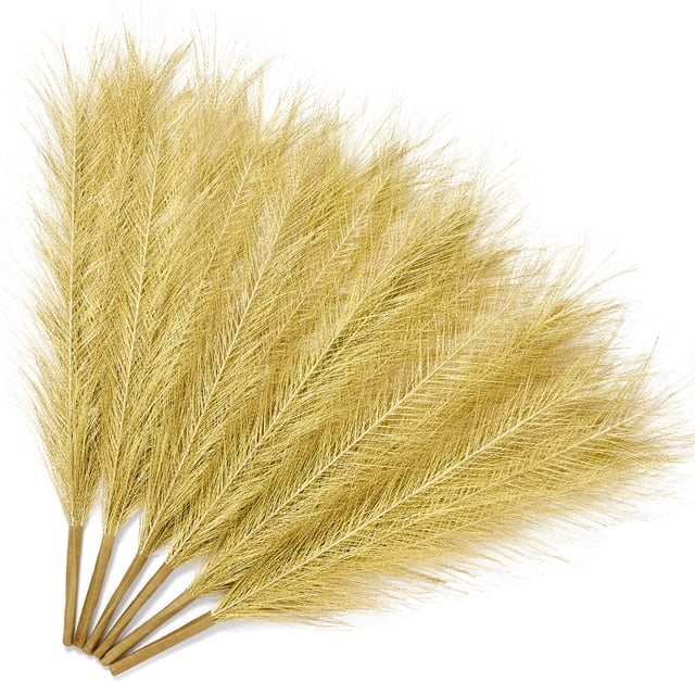 Hierba artificial para pampa Serwalin Gold, 45 cm, 6 unidades