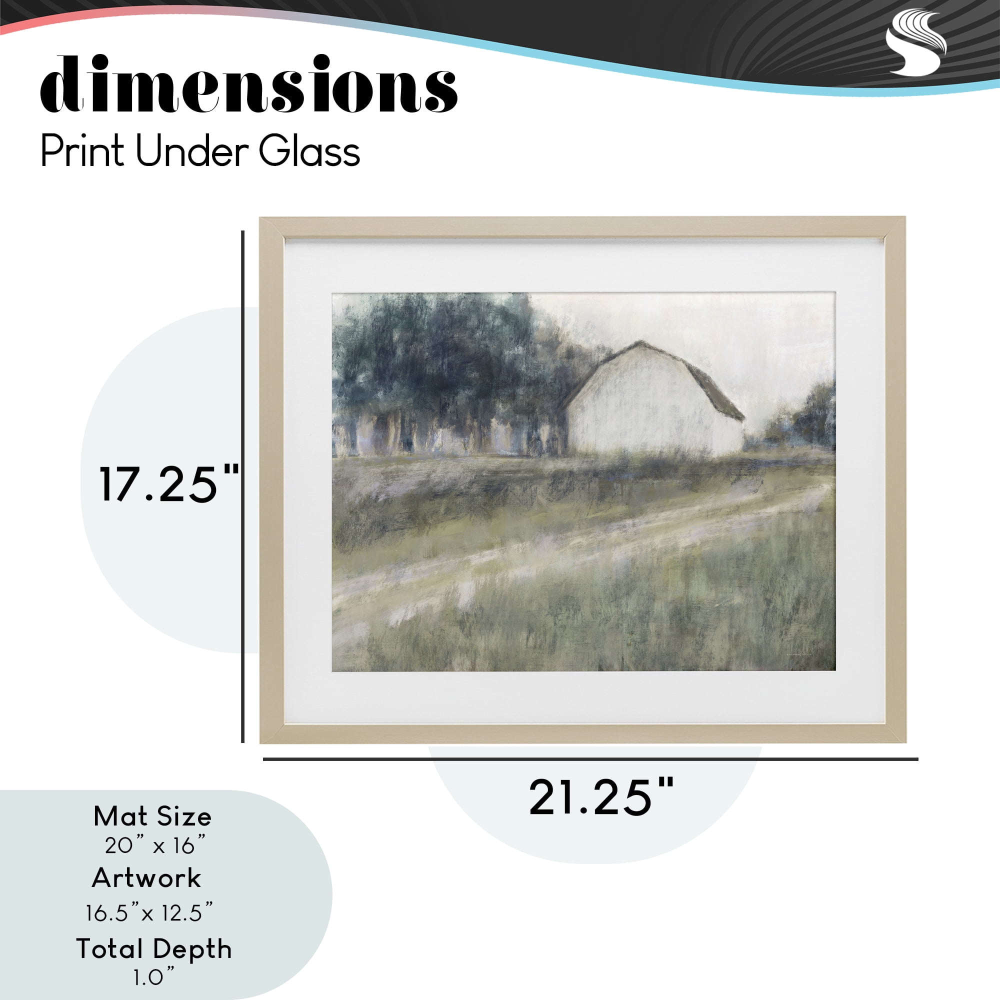 Stupell Industries Another Path Abstraction Birch Framed Print Under Glass, design by Kamdon Kreations