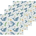 thumbnail image 2 of SKYSONIC Shark Washcloths Set of 2, Highly Absorbent Soft Cotton Fingertip Towels for Bathroom, Kitchen, Gym, Spa, Home Decor 12 x 12 Inch, 2 of 7