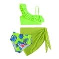 thumbnail image 5 of Linfrsh Baby and Toddler Girl Ruffle Bikini Swimsuit, 2-Piece, Sizes 12M-5T(Light Green,10-11 Years), 5 of 5
