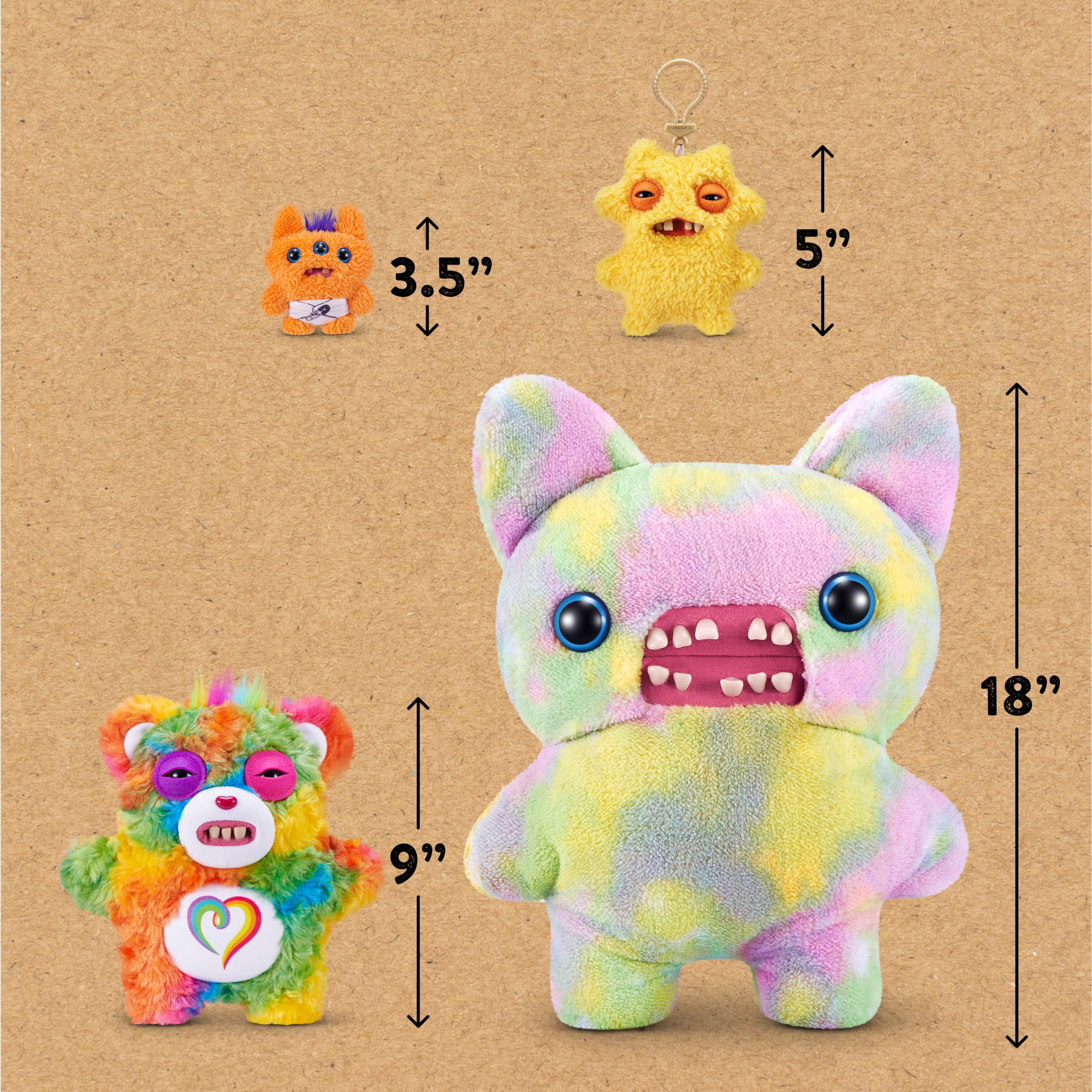 Fuggler Care Bears 9 inch (Togetherness Bear), Funny Ugly Monster Stuffed Animal Toy by ZURU