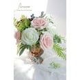 thumbnail image 3 of Flores Artificiales 25 Piezas de Rosas Falsas de Espuma de Marfil de Aspecto Real con Tallos para Ramos de Boda DIY Centros de Mesa de Despedida de Soltera Blanca Arreglos Decoraciones de Mesas de, 3 of 7