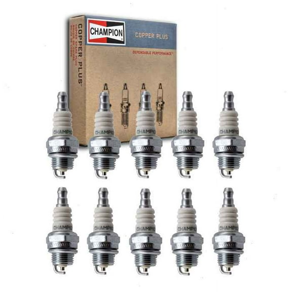 10 pc Champion 853 Copper Plus Spark Plugs for 7545 7546 77-300-1 7811 7812 A22NX BPM6A BPM6A10 BPM6Y CJ7Y CS42S W22MPU WS7F WS8F Ignition Wire Secondary