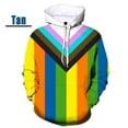 thumbnail image 3 of Sudadera con capucha con estampado 3D de arcoíris para hombre, estilo casual, colorido, con estampado de amor, estilo hip hop, 3 of 5