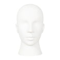 thumbnail image 1 of Cabeza de maniquí calva para hombre, soporte de exhibición de sombreros con base estable, cabeza de maniquí para diadema, gafas, pajarita, mesa de Blanco mate, 1 of 10