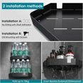 thumbnail image 2 of Etagere de Douche d'angle, Etagere Salle de Bain Sans Percage Lot de 2, Etagere Murale Douche Etagere Douche Adhesive mit 4 Crochets, Etagère Rangement Support Douche,Noir Noir, 2 of 5