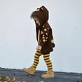 thumbnail image 4 of Odeerbi Toddler Winter Coat Kids Boys Outerwear Jackets Girls Hoody Jackets Zip Up Coats Sweatshirt Brown, 4 of 9