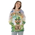 thumbnail image 4 of Happy St. Patrick’s Day Poodle with Green Hat Shamrocks Rainbow All Over Print 3D Hoodie Unisex Merch Hoodies Poodles Dog Lover Gifts Idea - 03007, 4 of 6