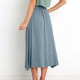 thumbnail image 5 of yillto Womens Skirts a Lined High Elastic Waist Buttons down Elegant Midi Skirt for Women, 5 of 7