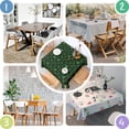 thumbnail image 4 of Dark Green Christmas Tree and Star Pattern Square Tablecloth,Waterproof Square Table Cover,Wipeable Spillproof Washable Table Cover for Home Kitchen Party Decor 52"x52"(132x132cm), 4 of 6