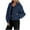 #279-Navy, variant on Pincandy Bomber Jacket Women Textured Knit Zip Up Jacket Cozy Fall Coats with Pockets Casual Oversized Cardigan