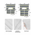 thumbnail image 5 of Yellow Navy Blue Striped Swag Kitchen Curtains Sets for Windows 24 Inch Length, Neutral Minimalist Lines Short Window Curtain Panels Swags Valances and Tiers 3 Piece Set for Cafe/Dining Room, 5 of 5