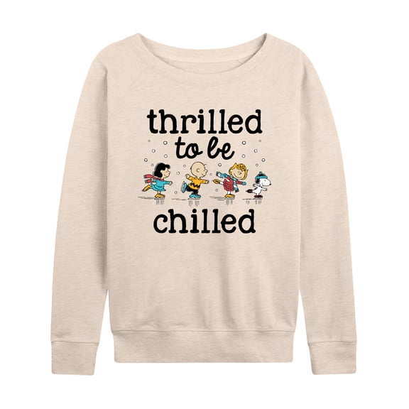 Peanuts - Thrilled To Be Chilled - Women's French Terry Long Sleeve Pullover