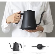 BALMUDA The Kettle | Electric Gooseneck Kettle | Lightweight | Stainless Steel | 0.6L (20fl oz) Capacity | Neon Light Indicator | Perfect for Tea and Coffee | US Version | Black