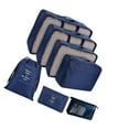 thumbnail image 1 of 8Pcs/Set Packing Cubes for Travel Foldable Suitcase Clothes Sorting for Home Camping Family navy, 1 of 8