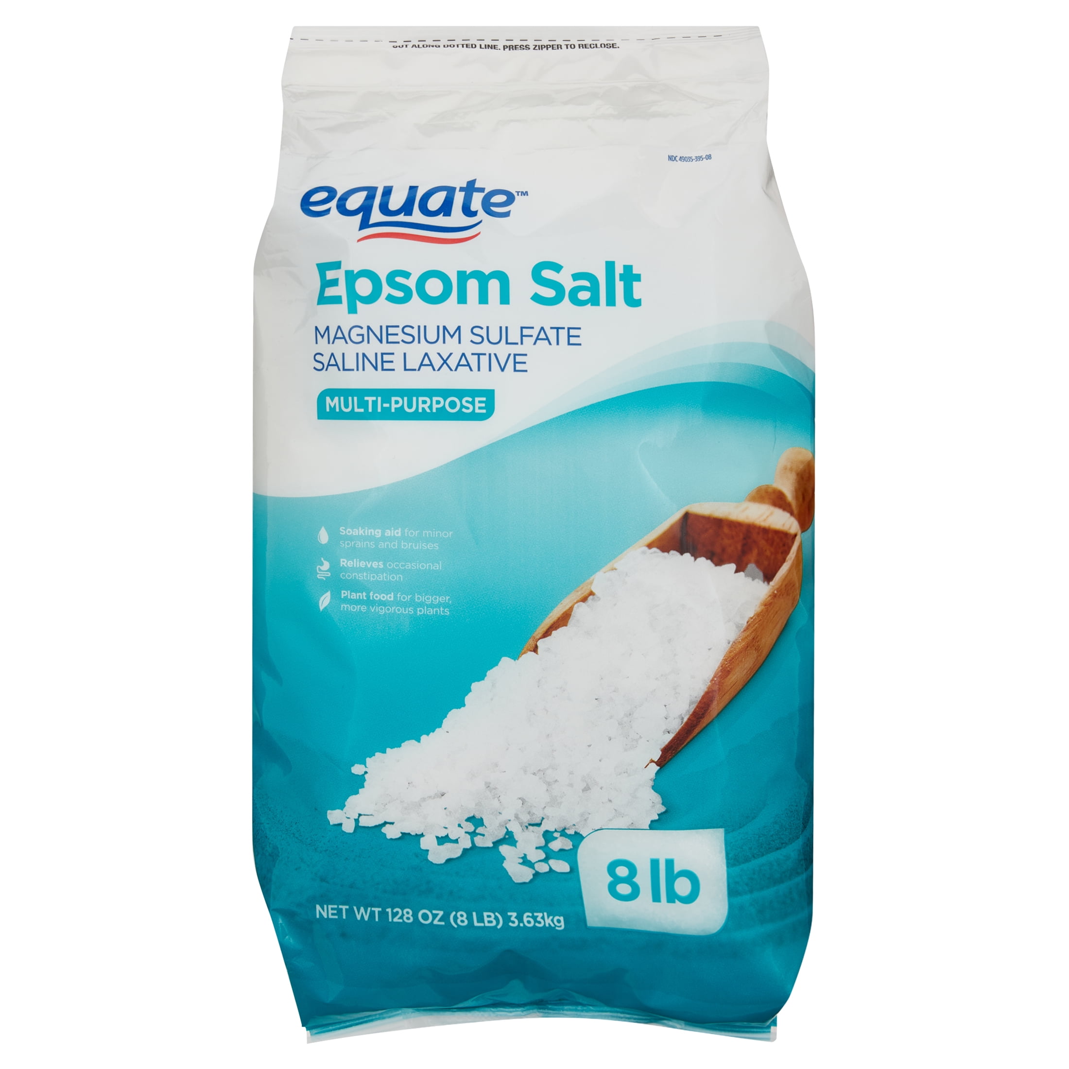 Equate Multi-Purpose Epsom Salt, Magnesium Sulfate, 128oz (8lb), Scent Free  - Walmart.com