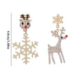 thumbnail image 2 of BNNG Reindeer Earrings Christmas Tree Bell Earrings Christmas Creative Holiday Party Earrings Jewelry Hoop Earrings Women Chritmas Wreath Earrings Holiday Party Earrings, 2 of 4
