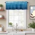 thumbnail image 2 of Blue Sea Valance Curtain Abstract Natural Undersea Gradient Ocean Window Valances Rod Pocket Short Curtains Window Treatments for Kitchen Bedroom Bathroom Laundry 42" x 12", 2 of 9