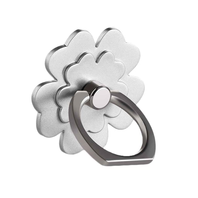 Seitruly Soporte Universal para anillo de dedo de teléfono con flores, accesorios portátiles para teléfono para iPhone, Huawei, soporte para anillo Teléfono y Comunicación plata